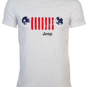 T-SHIRT " US Flag Grille" Colore Optical White